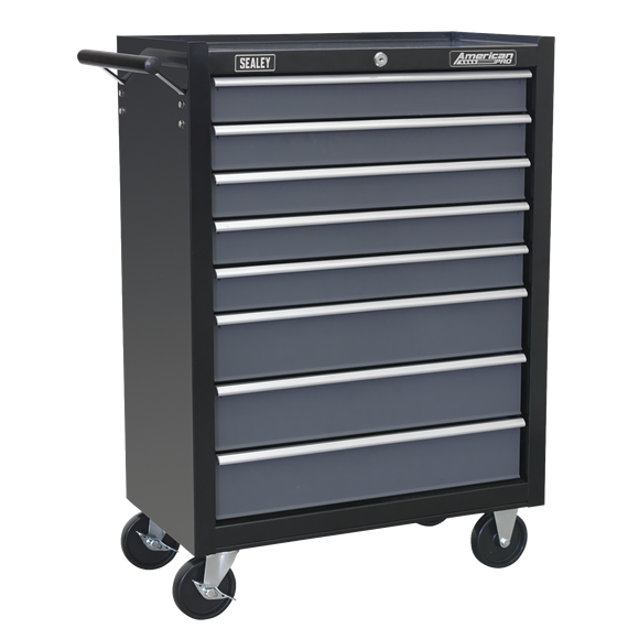 Sealey AP35TBCOMBO3 Rollcab 8 Drawer with 145pc Tool Kit - Black/Grey