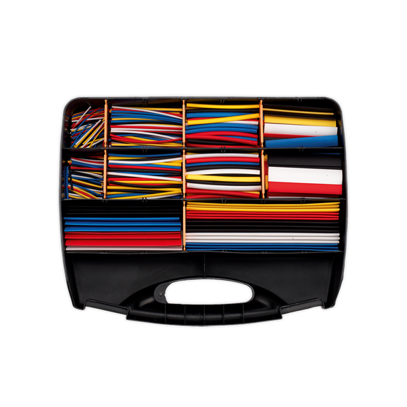 Sealey HST590MC  Heat Shrink Tubing Assortment 50, 100, 150 & 200mm 590pc - Mixed Colours