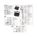 BETA Tools BW 2056E Tool case with assortment of 163 GENERAL MAINTENANCE TOOLS, Removable interior tool panel, Integrated soft foam tray