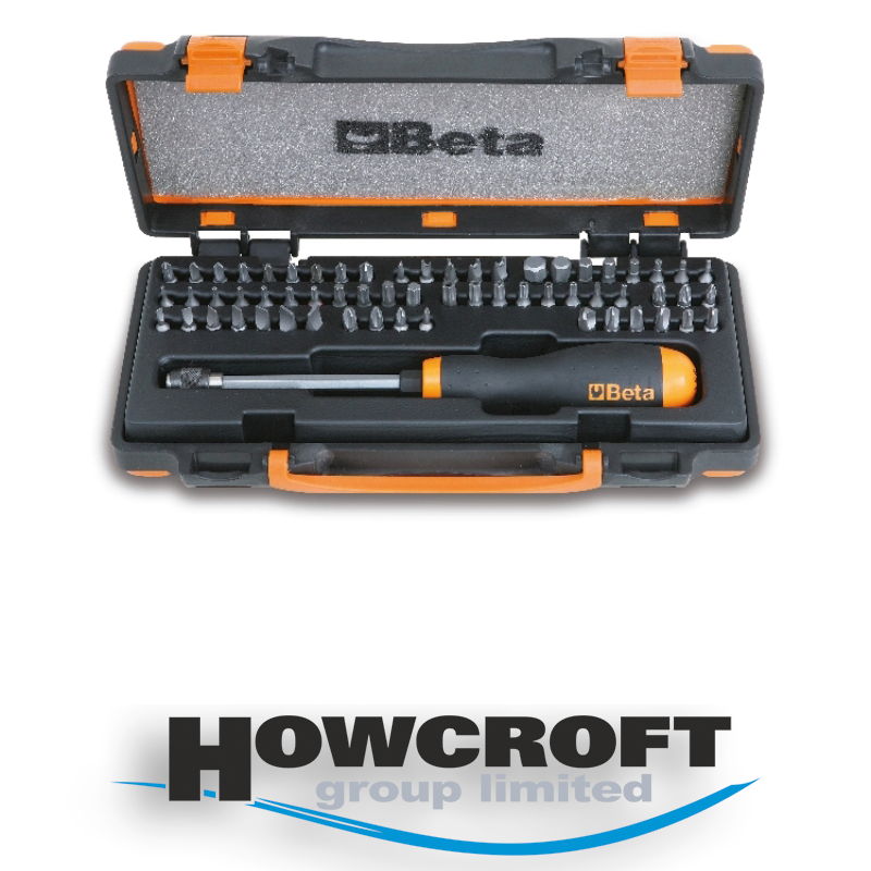 Beta Tools 861/C61P Screwdriver with 61 bits and 1 quick-release magnetic bit holder (items 861LP, 861PE, 861PH, 861PZ, 861TX, 861RTX, 861TRW, 861TQS, 861SP, 851SR)