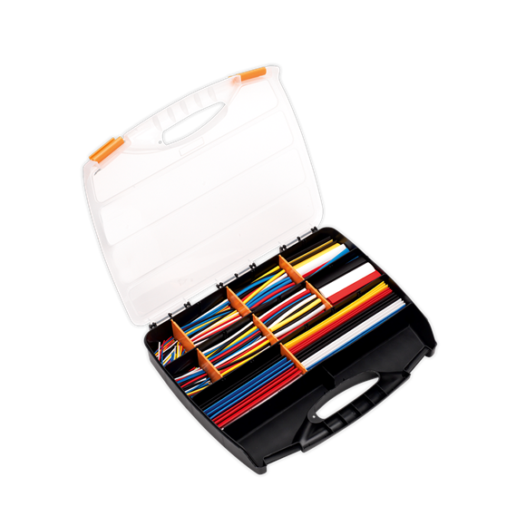 Sealey HST590MC  Heat Shrink Tubing Assortment 50, 100, 150 & 200mm 590pc - Mixed Colours