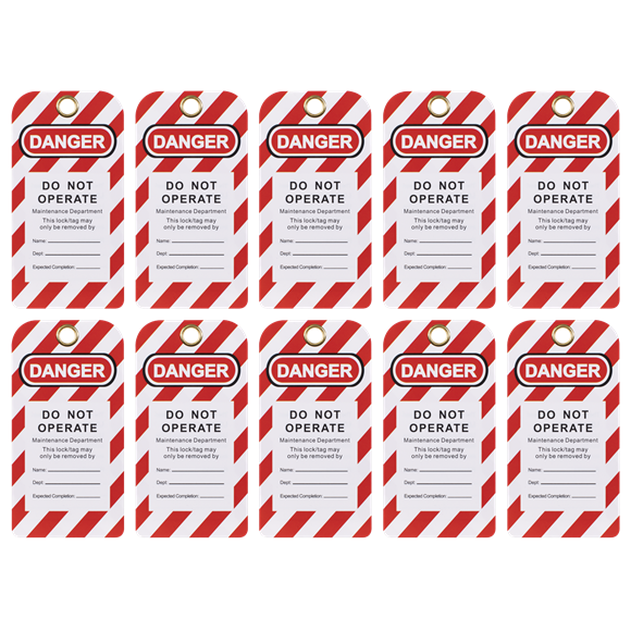 Sealey EV17 Safety Lockout Tag 10pc