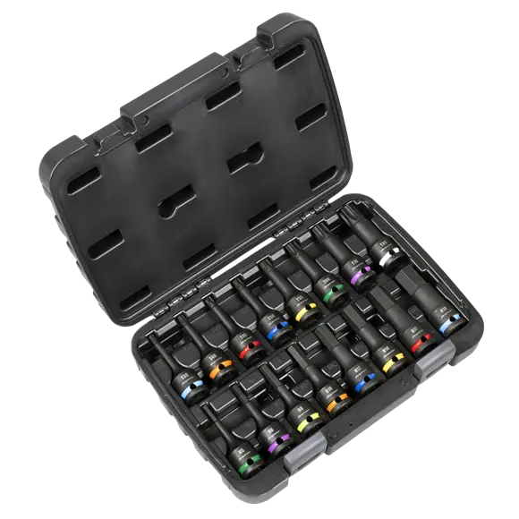 Sealey AK56005 Hex & TRX-Star* Impact Socket Bit Set 1/2"Sq Drive 16pc