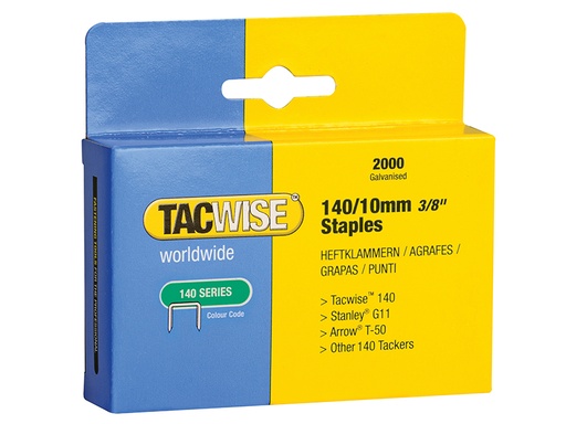[TAC0347] 140 Heavy-Duty Staples 10mm (Type T50  G) (Pack 2000)