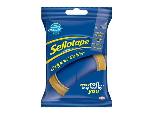 [SLT1629135] Sellotape Blister Pack 24mm x 50m Golden