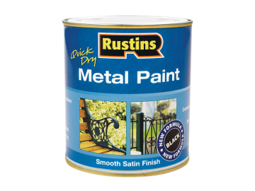 [RUSMPSSBL1L] Quick Drying Metal Paint Smooth Satin Black 1 Litre