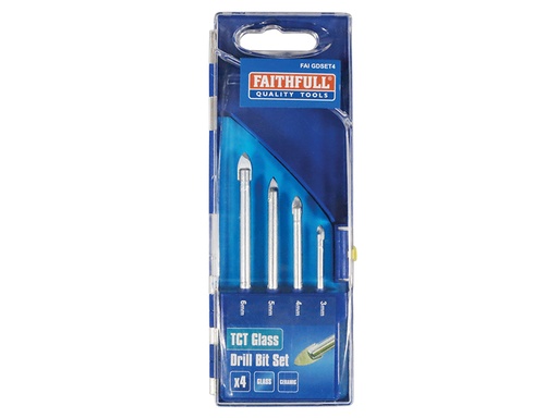 [FAIGDSET4] Tile & Glass Drill Bit Set of 4 (3-6mm)