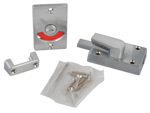 [YALP127SC] Indicator Bolt for Bathrooms or W.C Doors Satin Chrome P127