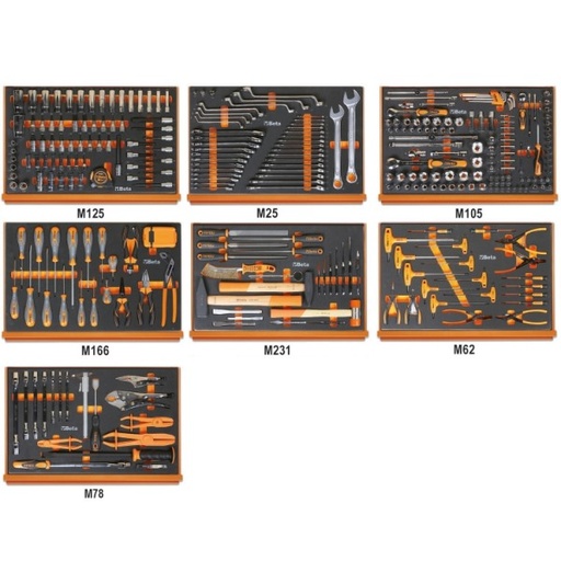 [5988H/7M] BETA  5988H/7M Assortment of 333 tools for car repairs in EVA foam trays