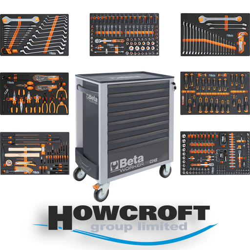 [BW 2400S 8/E-L] BETA BW 2400S 8/E-L Mobile roller cab with 8 drawers, with assortment of 398 tools