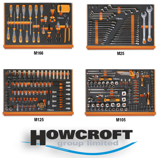 [5988L/4M] BETA Tools 5988L/4M Assortment of 273 tools for car repairs in EVA foam trays