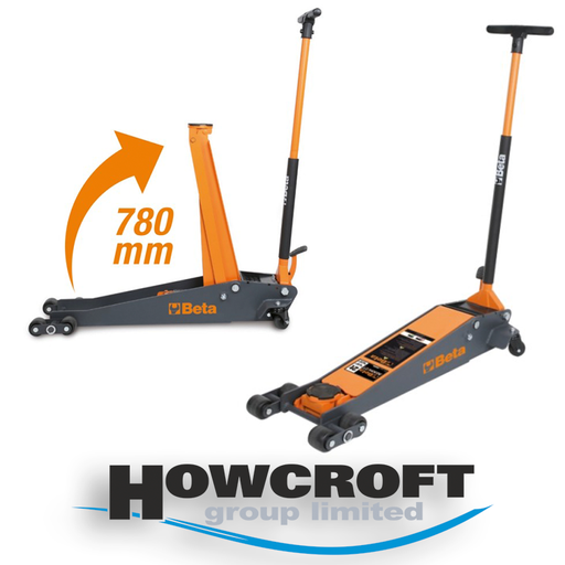 [3030H/2T] BETA Tools 3030H/2T High-lift hydraulic jack, 2 t, with 6 wheels