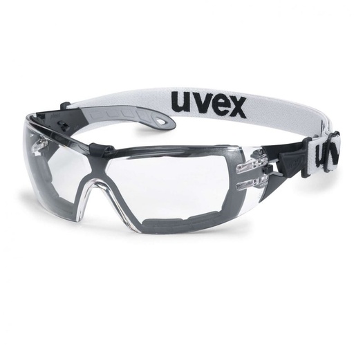 [9192680] uvex 9192680 pheos guard (narrow version) black/grey clear supravision extreme PPE Safety Glasses