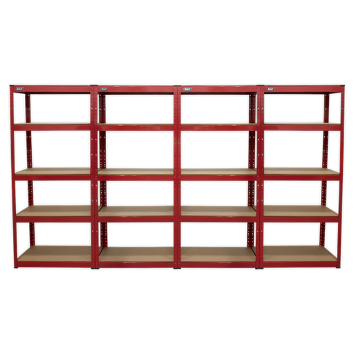 [AP6150COMBO] Sealey AP6150COMBO Industrial Storage Workshop Racking Unit with 5 Shelves 150kg Capacity Per Level - Set of 4
