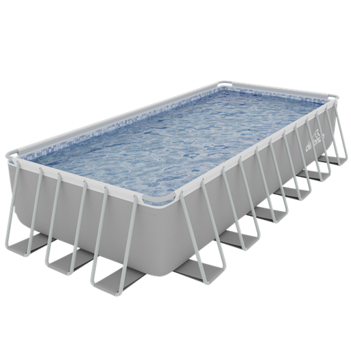 [DL151] Sealey DL151 25FT Deluxe Galvanised Steel Frame Rectangular Swimming Pool with triple layered PVC walls and Step Ladder / Filter Pump for Indoor & Outdoor use