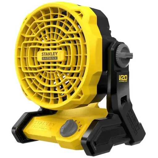 [SFMCE001B-XJ] SFMCE001B-XJ STANLEY® 18V V20 Job Site Fan - Bare Unit. PART OF THE NEW 18V STANLEY® FATMAX® V20 CORDLESS SYSTEM: Battery Operated Mobile Fan