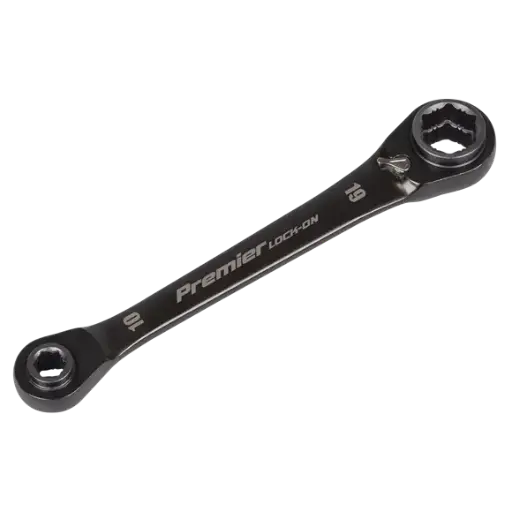 [AK63923] Sealey AK63923 4-in-1 Reversible Lock-On™ Ratchet Ring Spanner