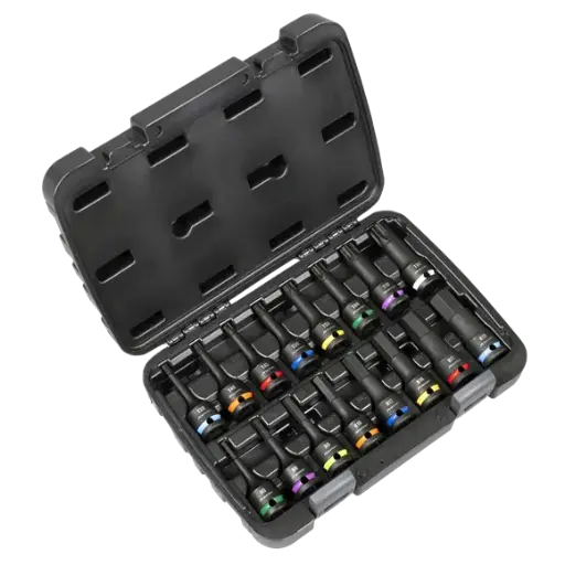 [AK56005] Sealey AK56005 Hex & TRX-Star* Impact Socket Bit Set 1/2"Sq Drive 16pc